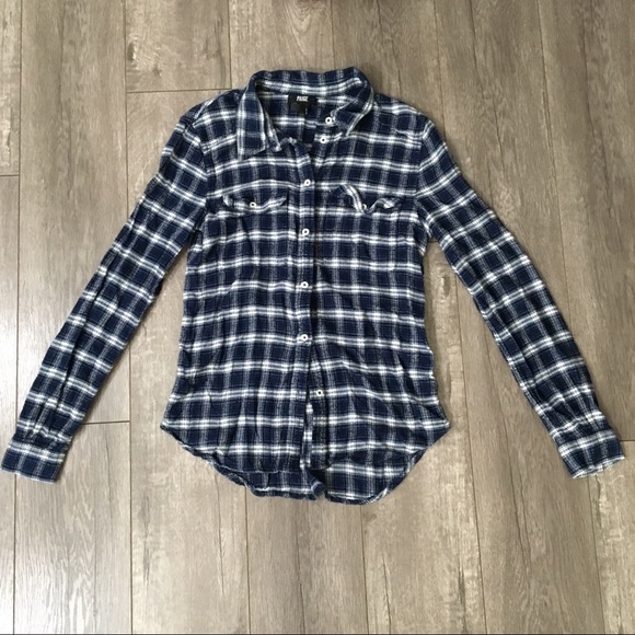 Paige blue flannel button down xs - Picture 1 of 6